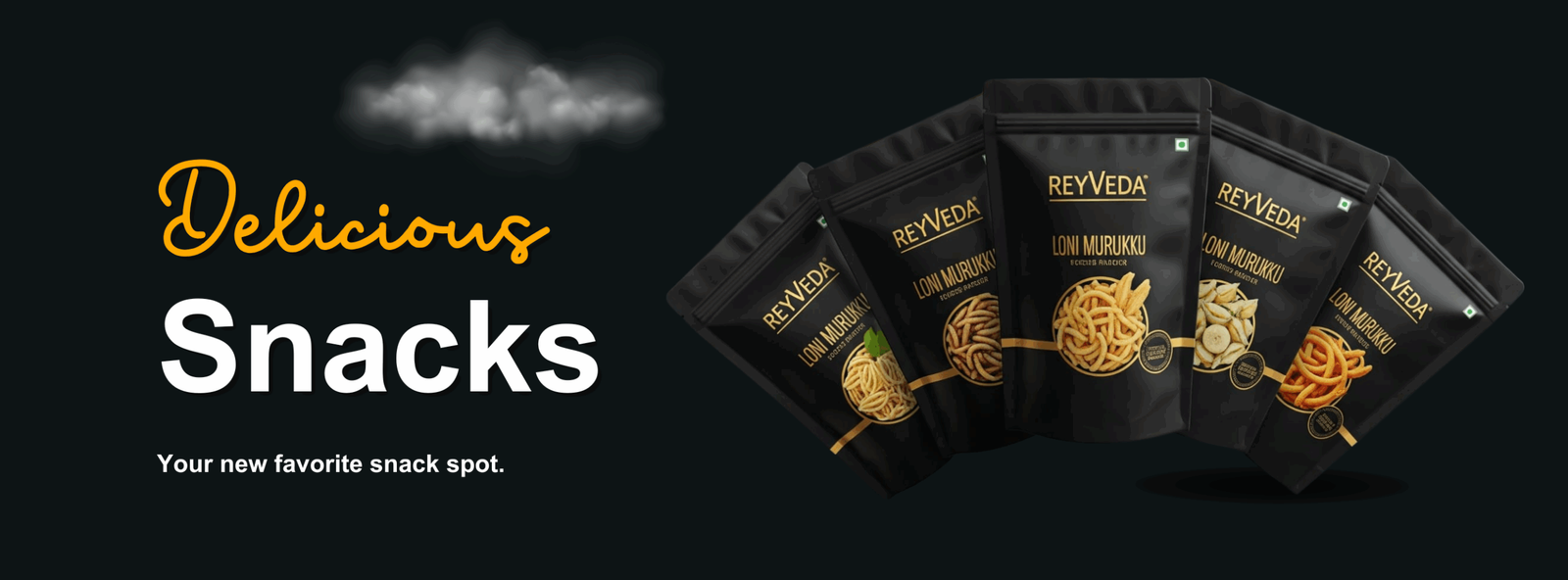 Black and Yellow Modern Delicious Snacks Facebook Cover (1)